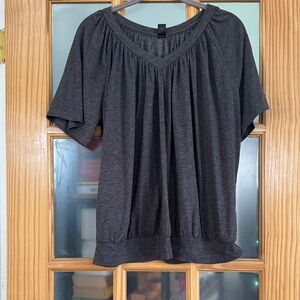SHEIN Charcoal Gray Short Sleeve Top